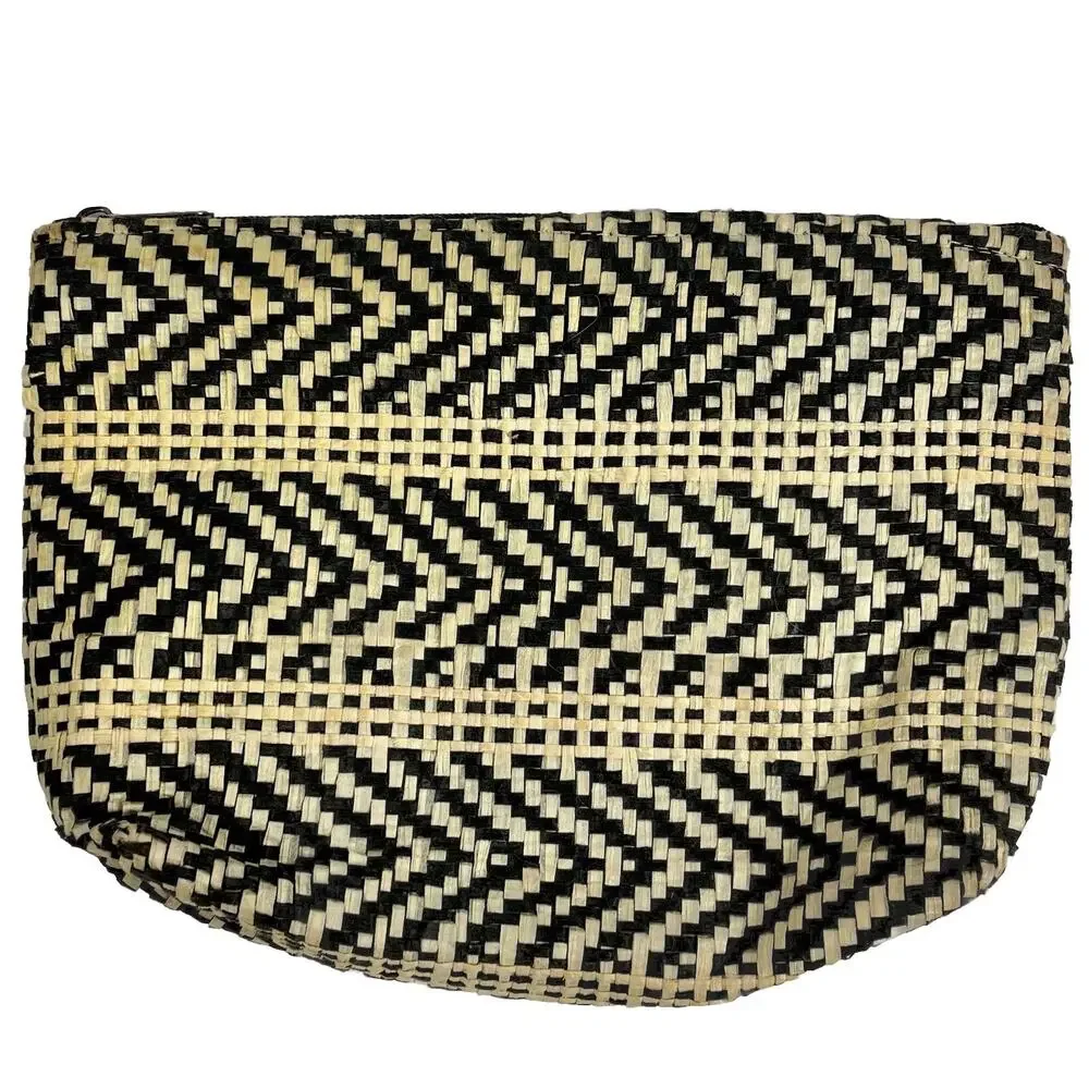 Shiraleah Chicago Shiloh Woven Chevron Zip Pouch Cosmetic Bag Clutch